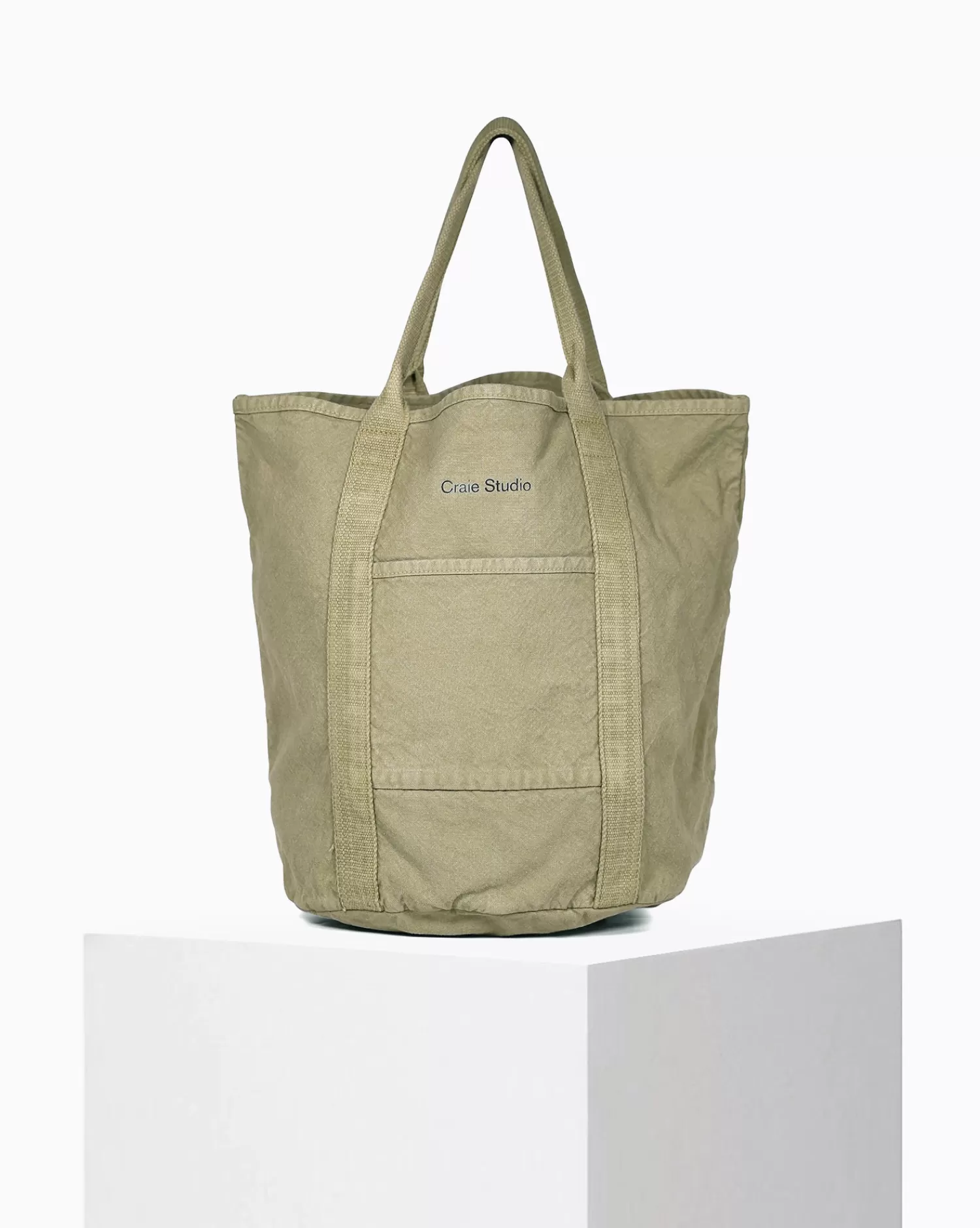 Promo Exclusive : Sac cabas compact Craie Studio en coton végétal bio - Pratique et stylé en teinte kaki naturel