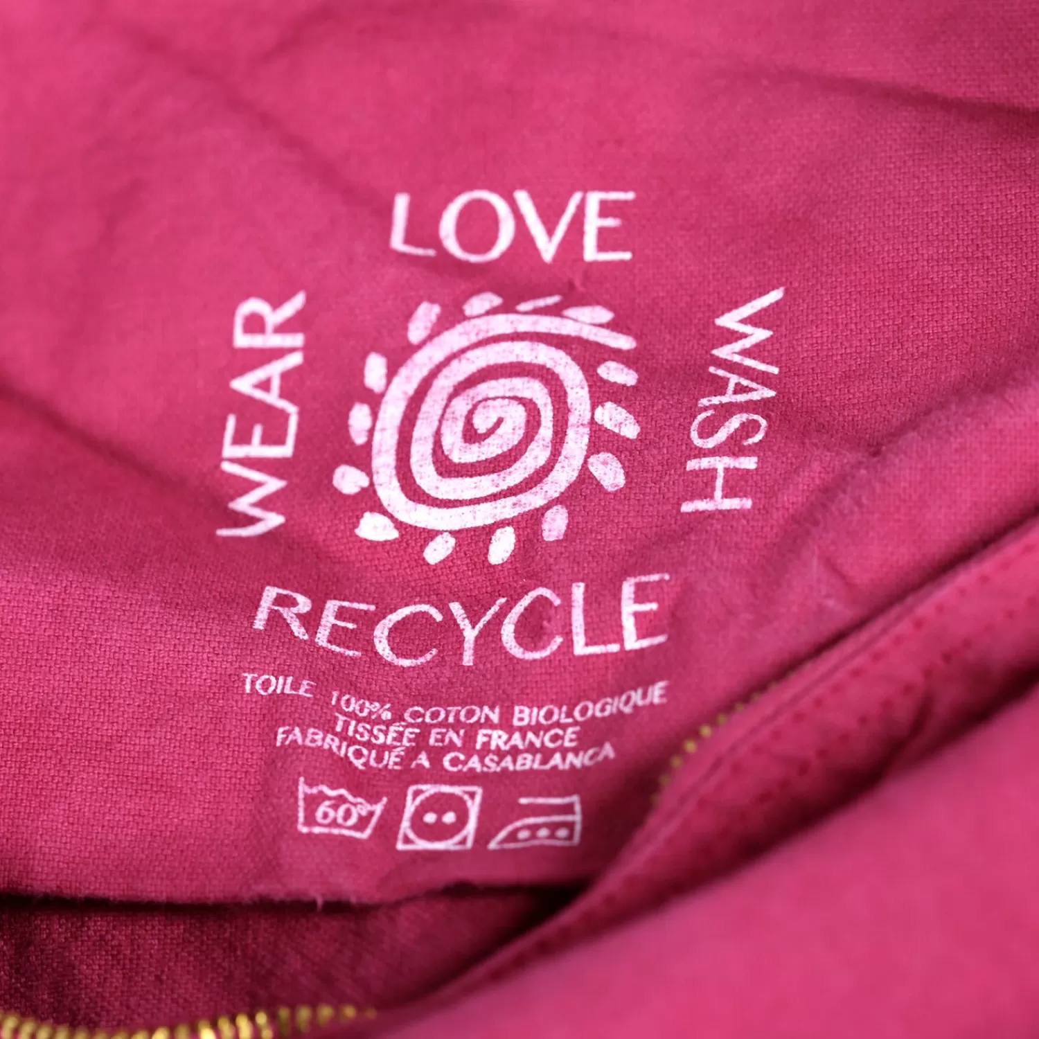 Élégance bohème : Sac bandoulière en coton doux teinté rose poudré - Collection Hot Craie Studio