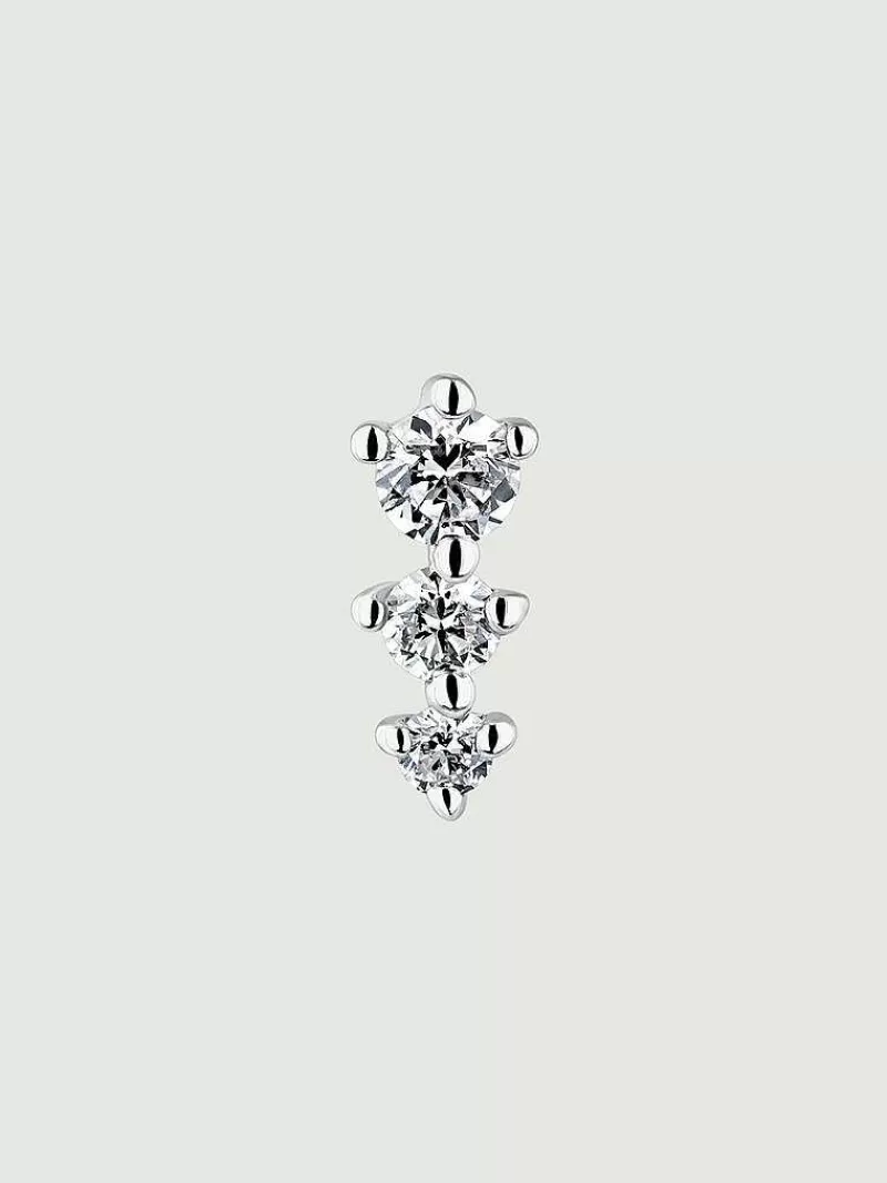 Boucles d'Oreille Aristocrazy en Or Blanc 18K Serti de Diamants Naturels - Élégance Intemporelle