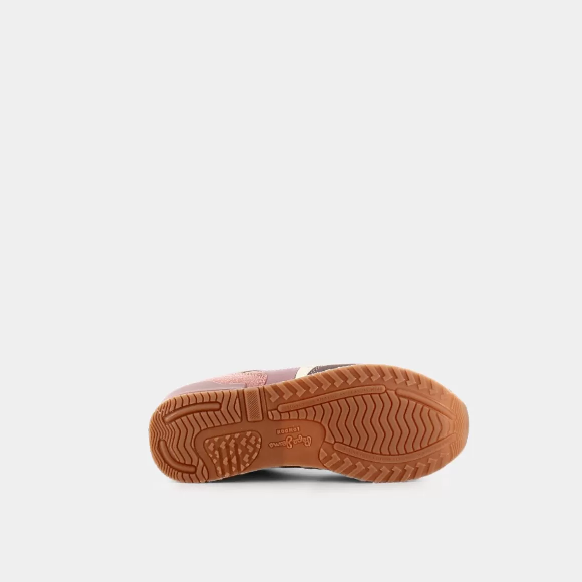 Baskets PEPE JEANS Printemps-Été 2024 - Style London en poudre vin avec accents multicolores (Réf. PLS31464)
