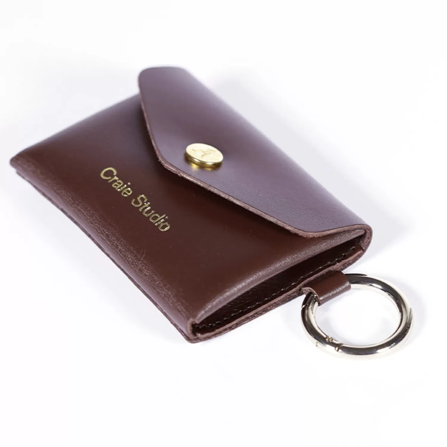 Pochette tendance Moni en cuir velouté - Nuance caramel doré par Craie Studio
