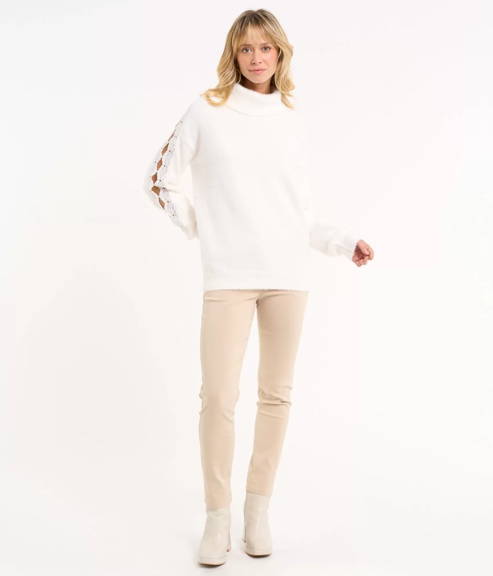 Pullover Maddie EDJI - Col roulé en maille douce pour journée confort  

(Alternative possible : 
