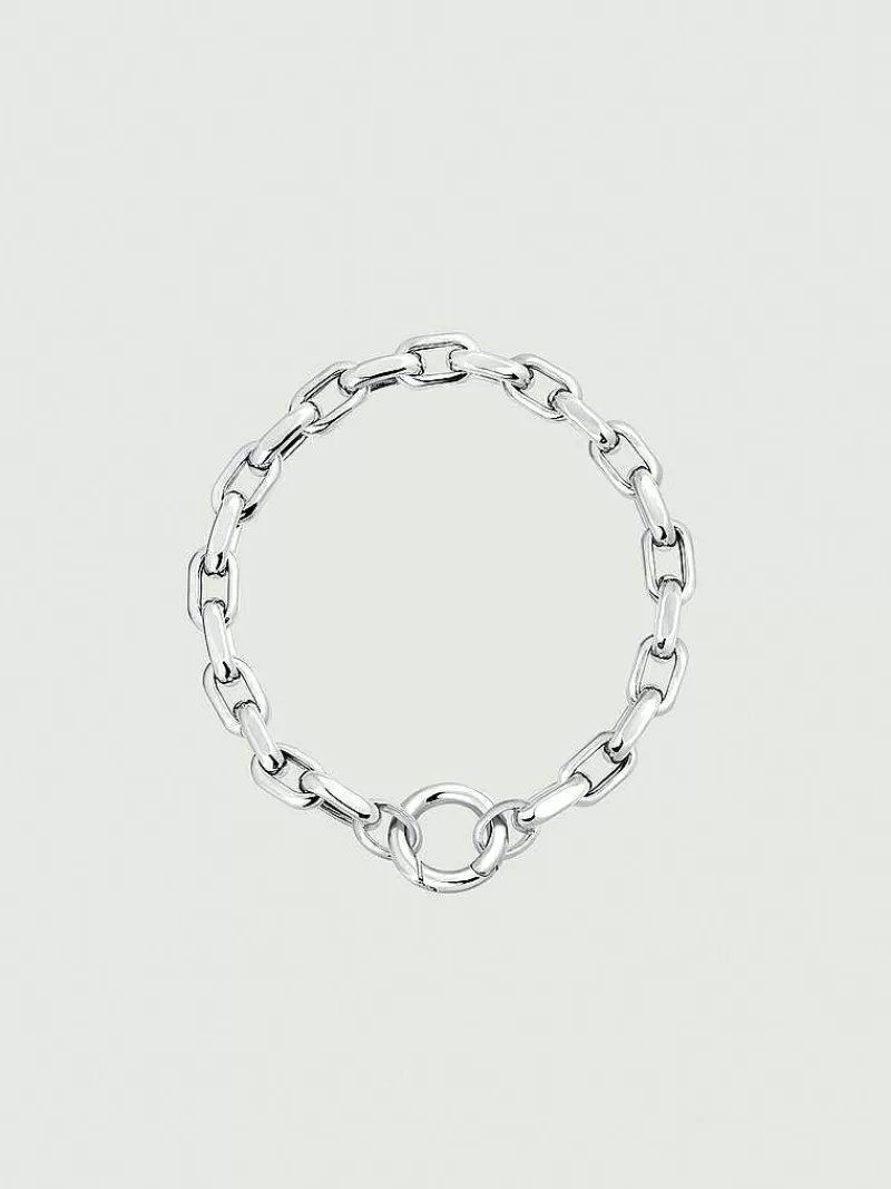 Bracelet Aristocrazy en Argent 925 - Chaîne Forza à Maillons Lustrés, Pièce Intemporelle