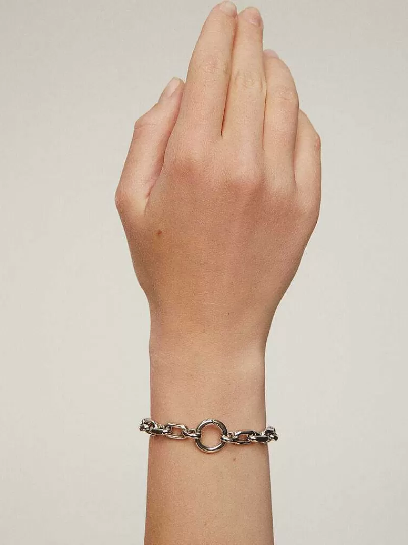 Bracelet Aristocrazy en Argent 925 - Chaîne Forza à Maillons Lustrés, Pièce Intemporelle