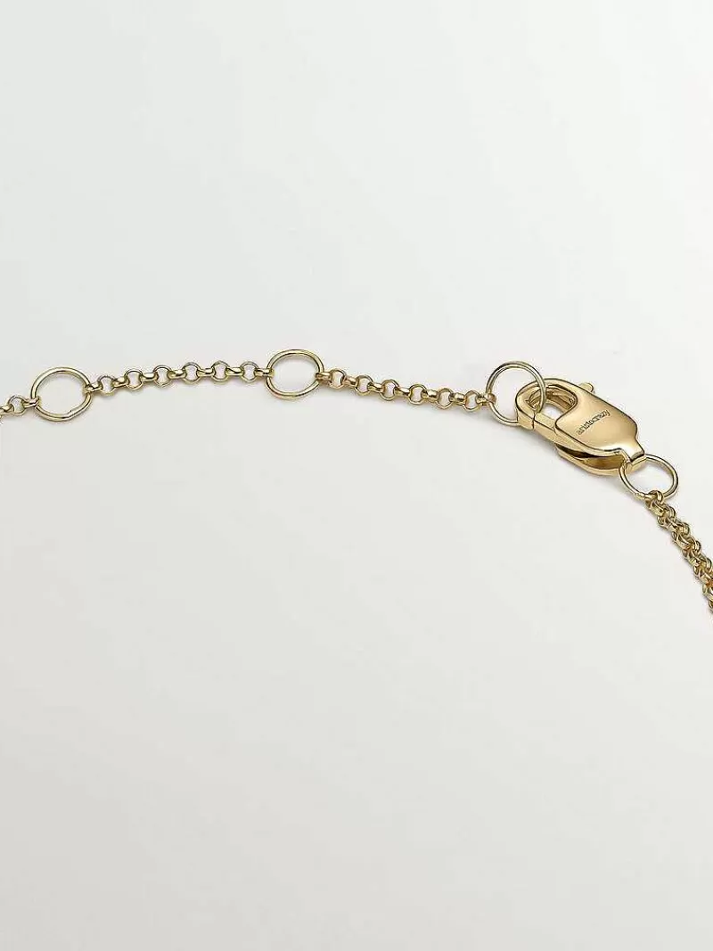Bracelet Aristocrazy en Or Jaune 9 Carats avec Croix Élégante - Alliance de Style et de Symbolisme