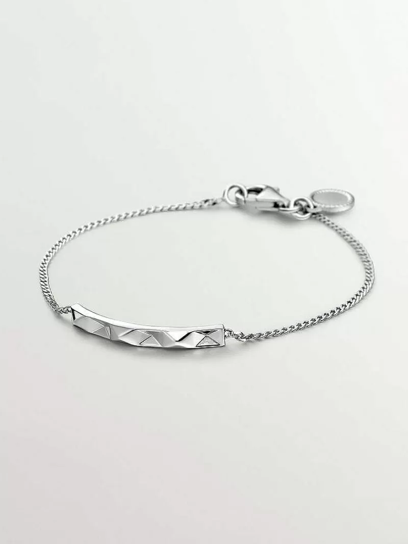 Bracelet femme argent 925 motif géométrique - Création artisanale élégante Aristocrazy