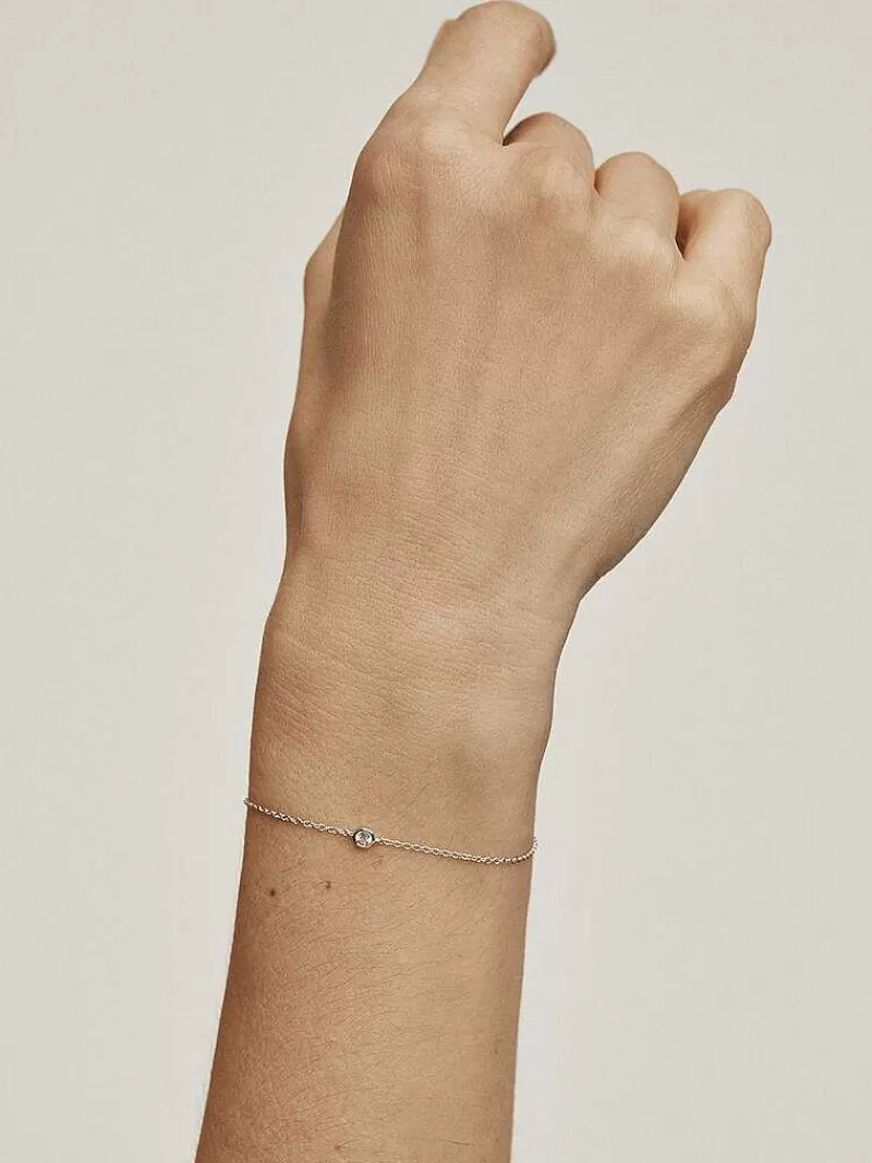 Bracelet Argent 925 Serti d'une Topaze Blanche Élégante - Création Exclusive Aristocrazy pour un Style Rafiné
