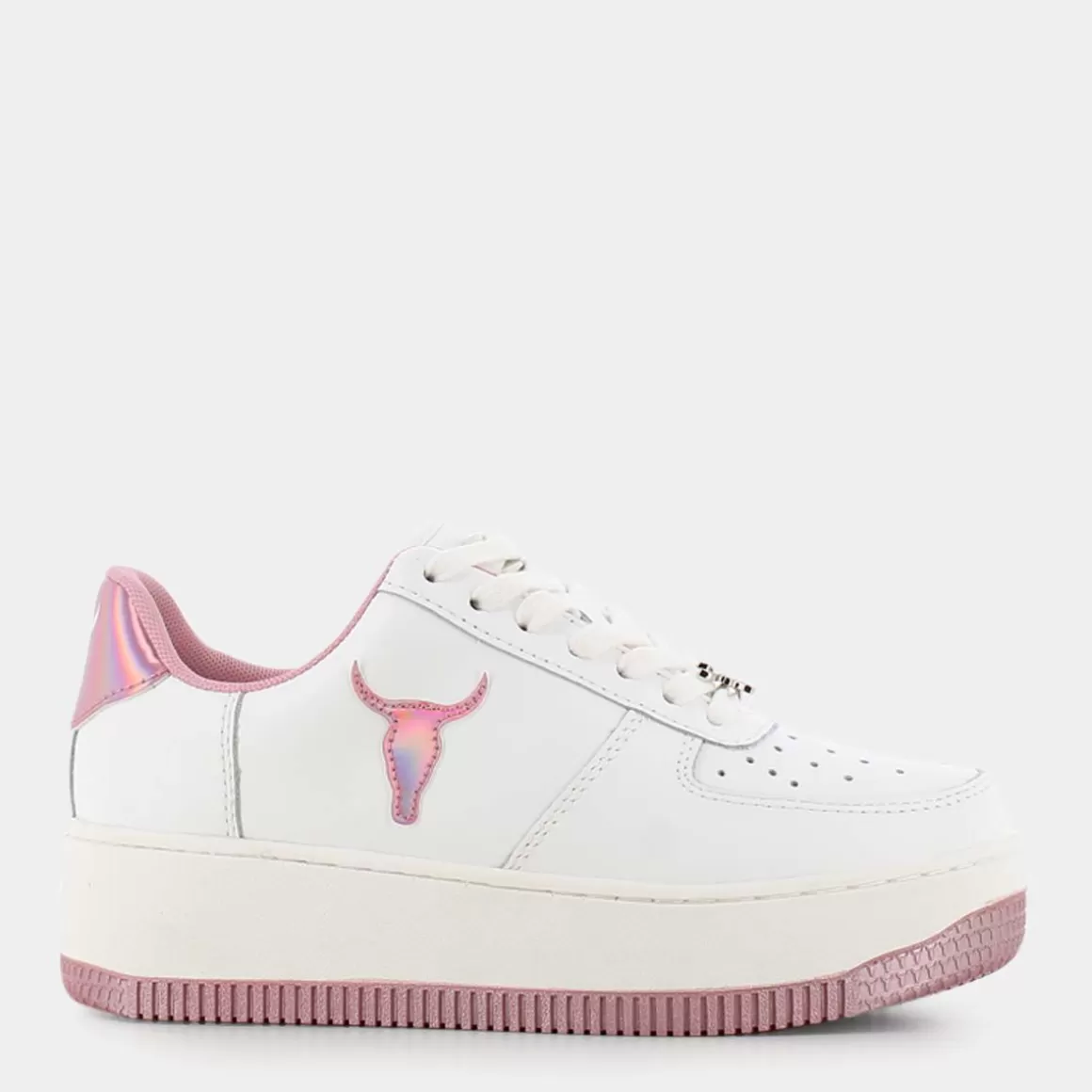 Baskets Windsor Smith Recharge - Édition limitée Blanc nacré & Rose holographique | Promotion exclusive sur les modèles tendance printemps