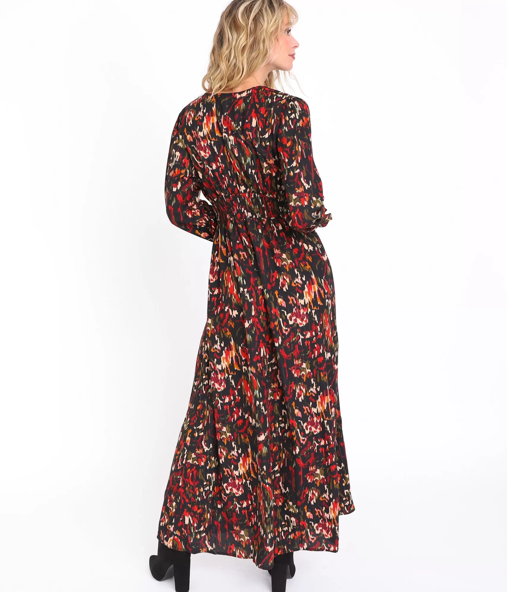 Élégante robe corsetée longue Marida - Coupe ajustable par EDJI