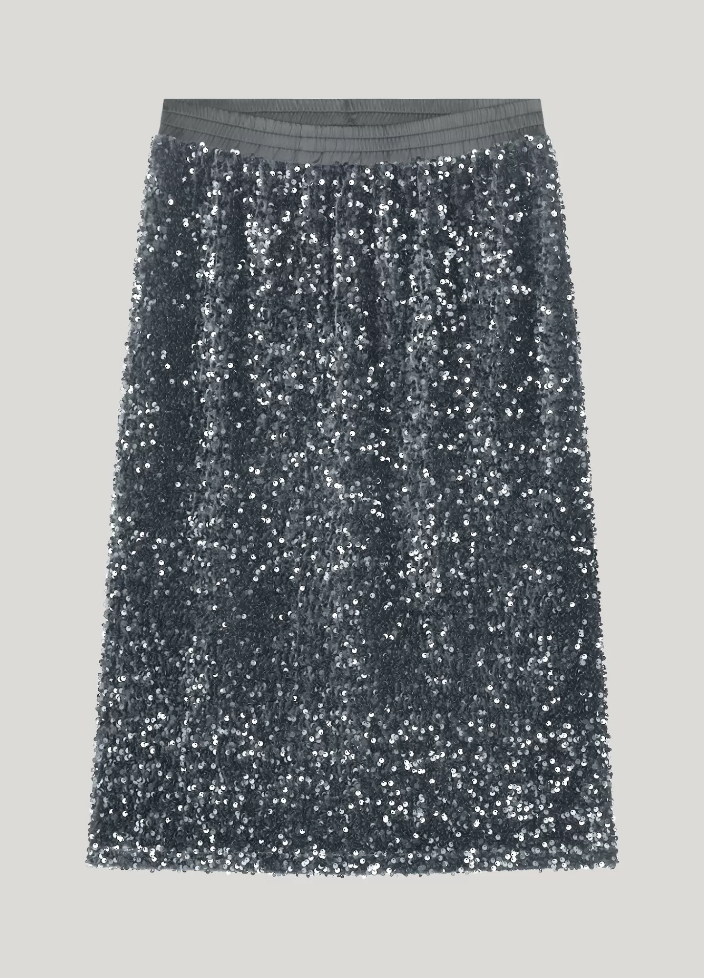 Élégante jupe Summum à paillettes scintillantes - Gris nuage pour soirées raffinées