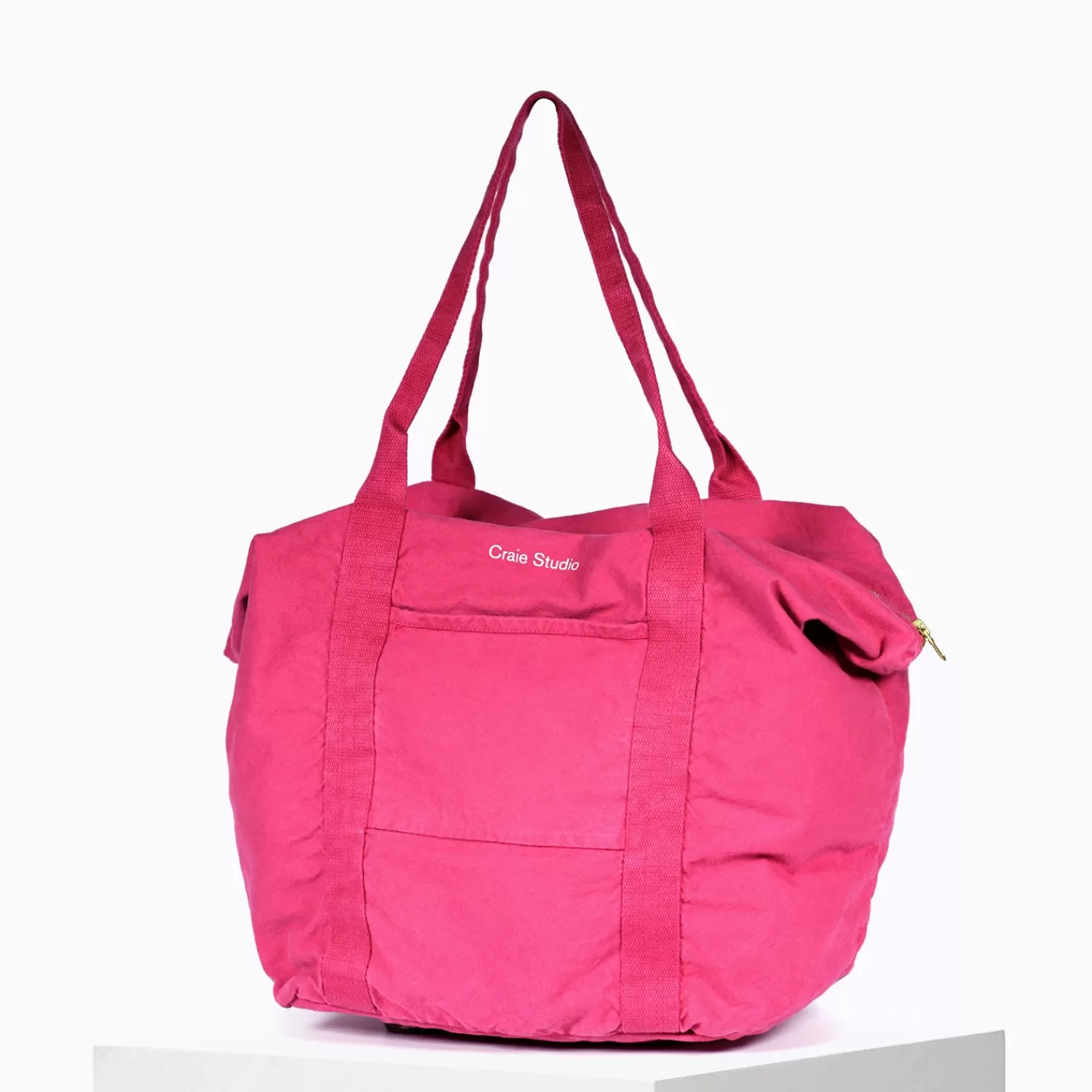 Sac Jour Nuit Studio Craie - Toile en coton bio avec poches organisées, nuance Dahlia Rose - Édition Exclusive pour vos escapades urbaines