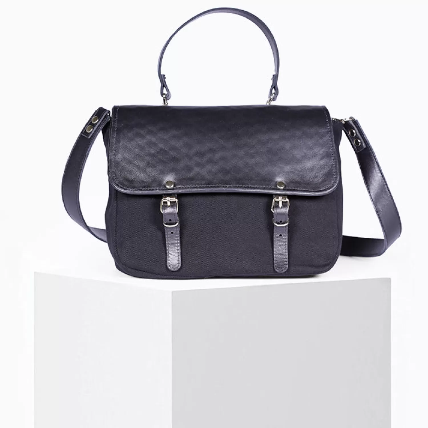 Sac Bandoulière Mini en Tresse Noir par Craie Studio - Édition Économique