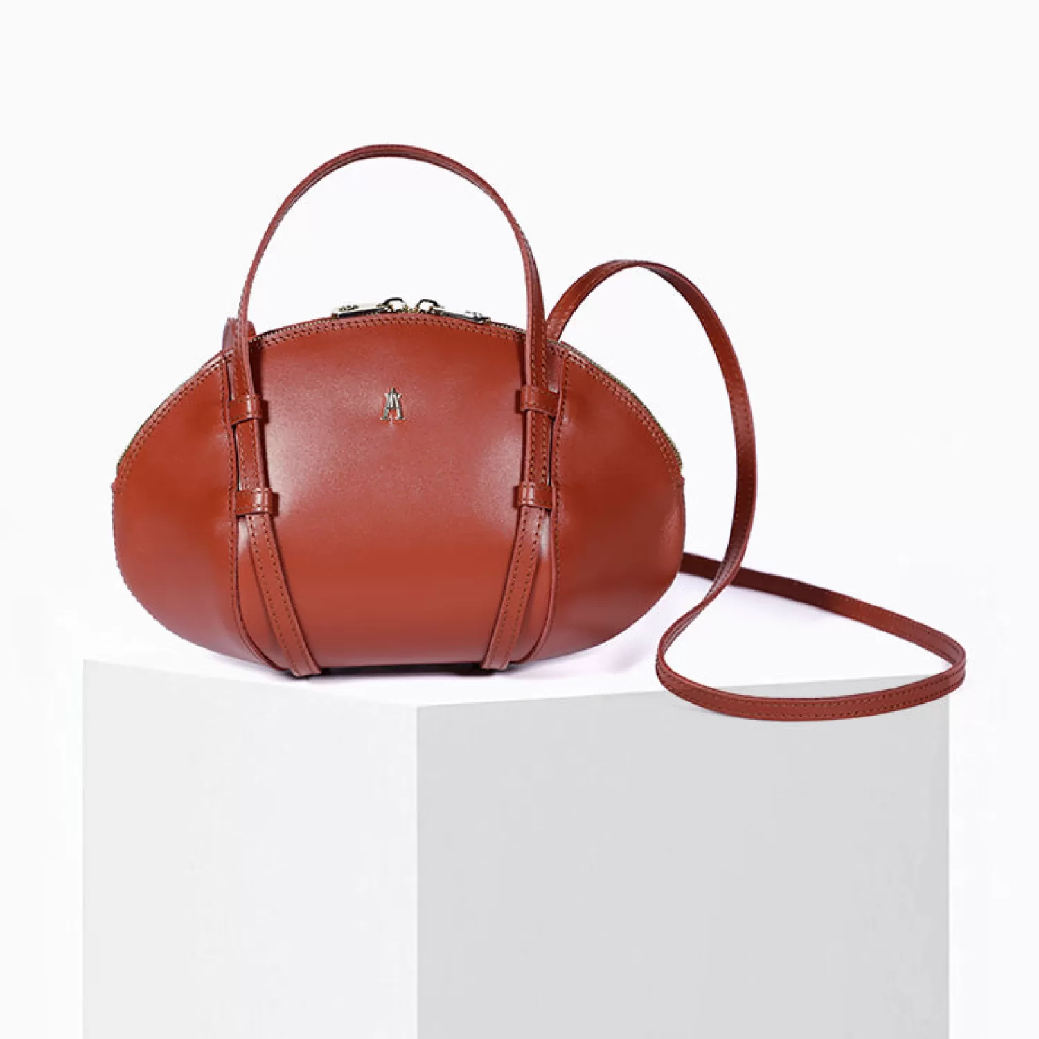 Sac Bandoulière Strike - Design Épuré en Nuances Terre Cuite & Bordeaux par Craie Studio