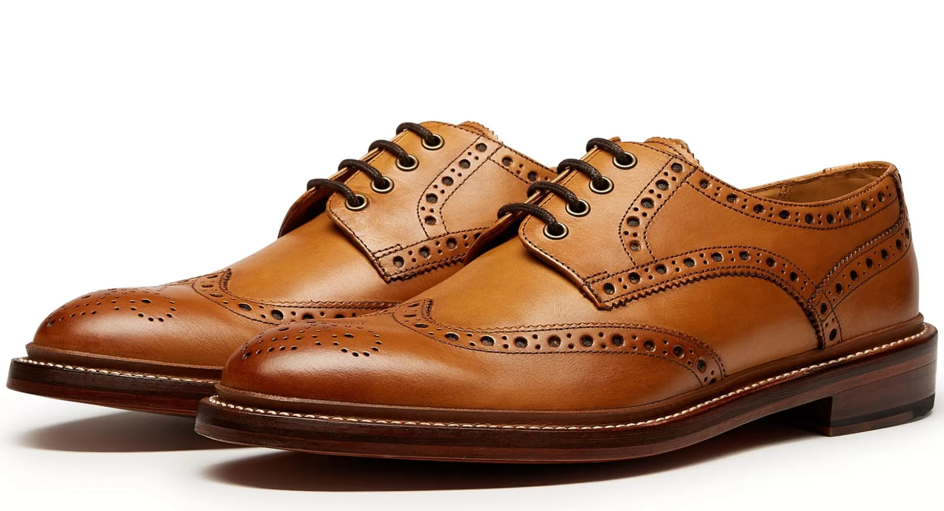 Chaussures Classiques Oliver Sweeney - Modèle Saunders en Cuir Souple Tan, Détails Élégants & Confort Optimal