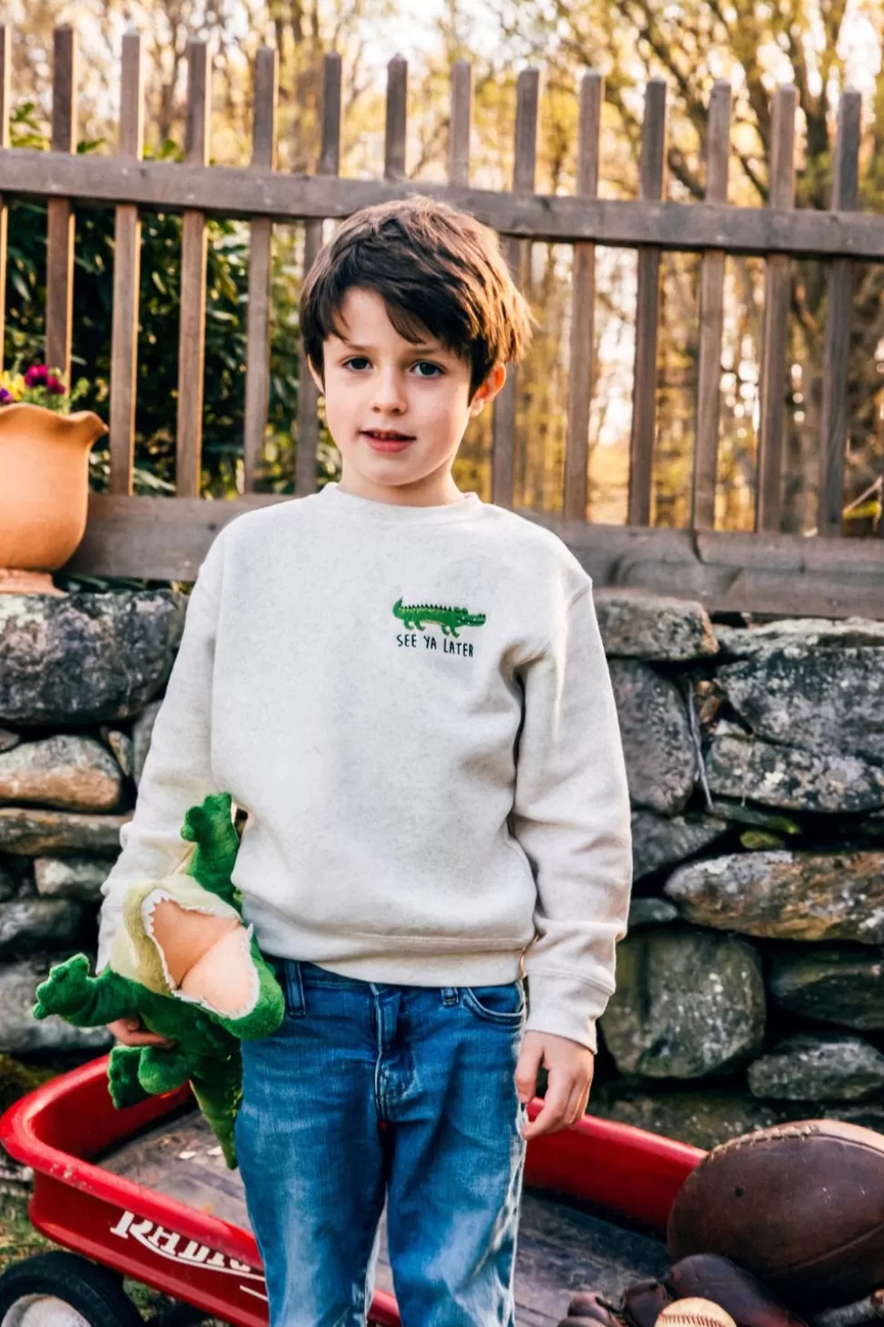 Sweat-shirt enfant style décontracté avec motif 
