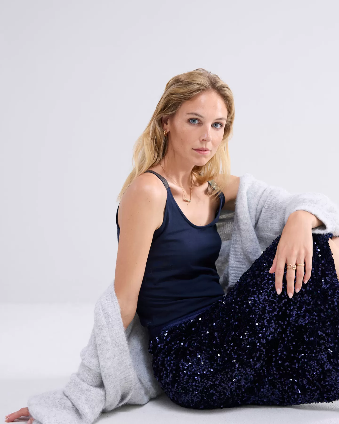 Débardeur Summum Réversible - Bleu Marine & Ciel | Collection Hauts Polyvalents