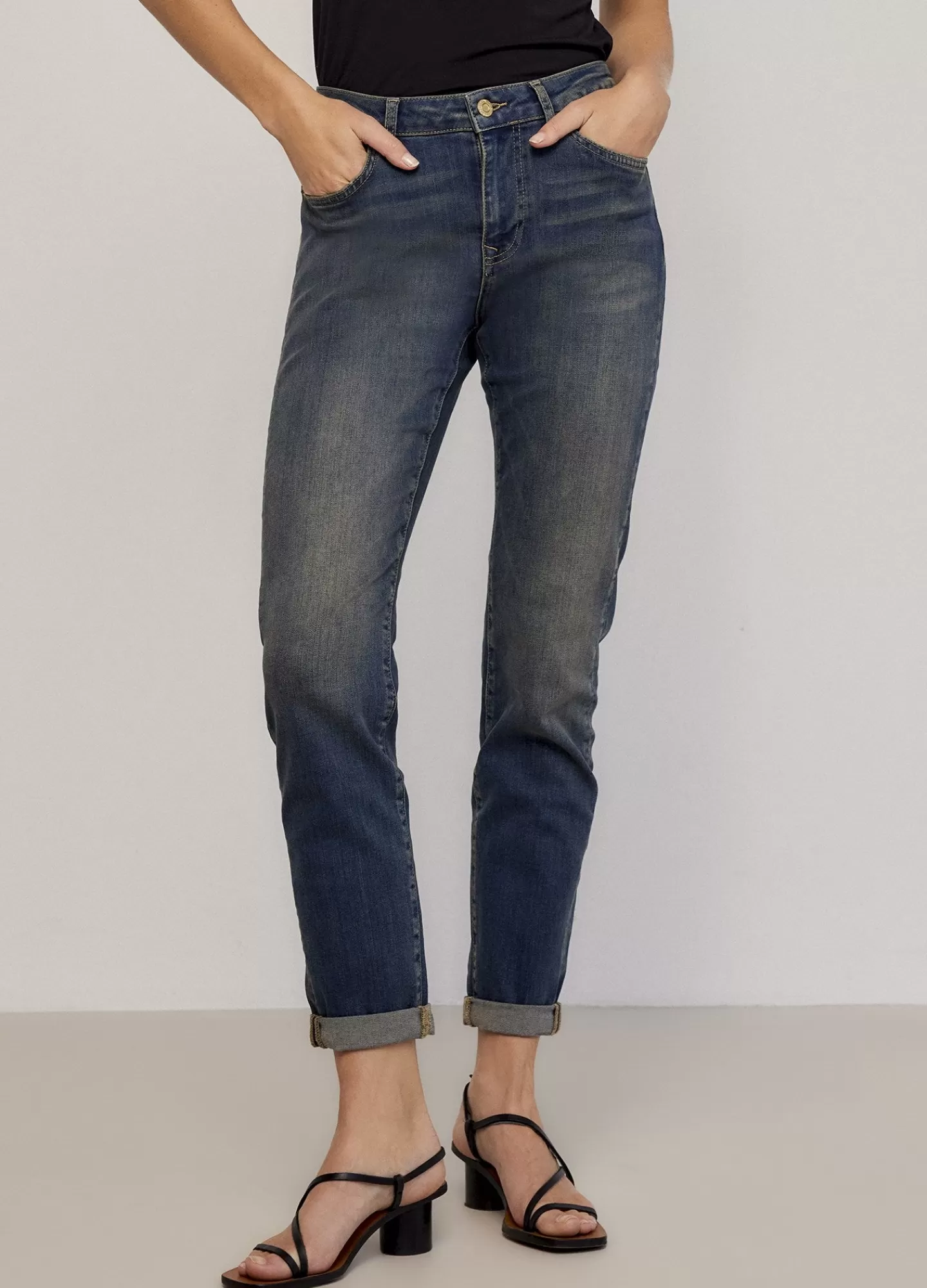 Essentiels | Jean Ultra-Slim Délavé Bleu Nova Ciel
