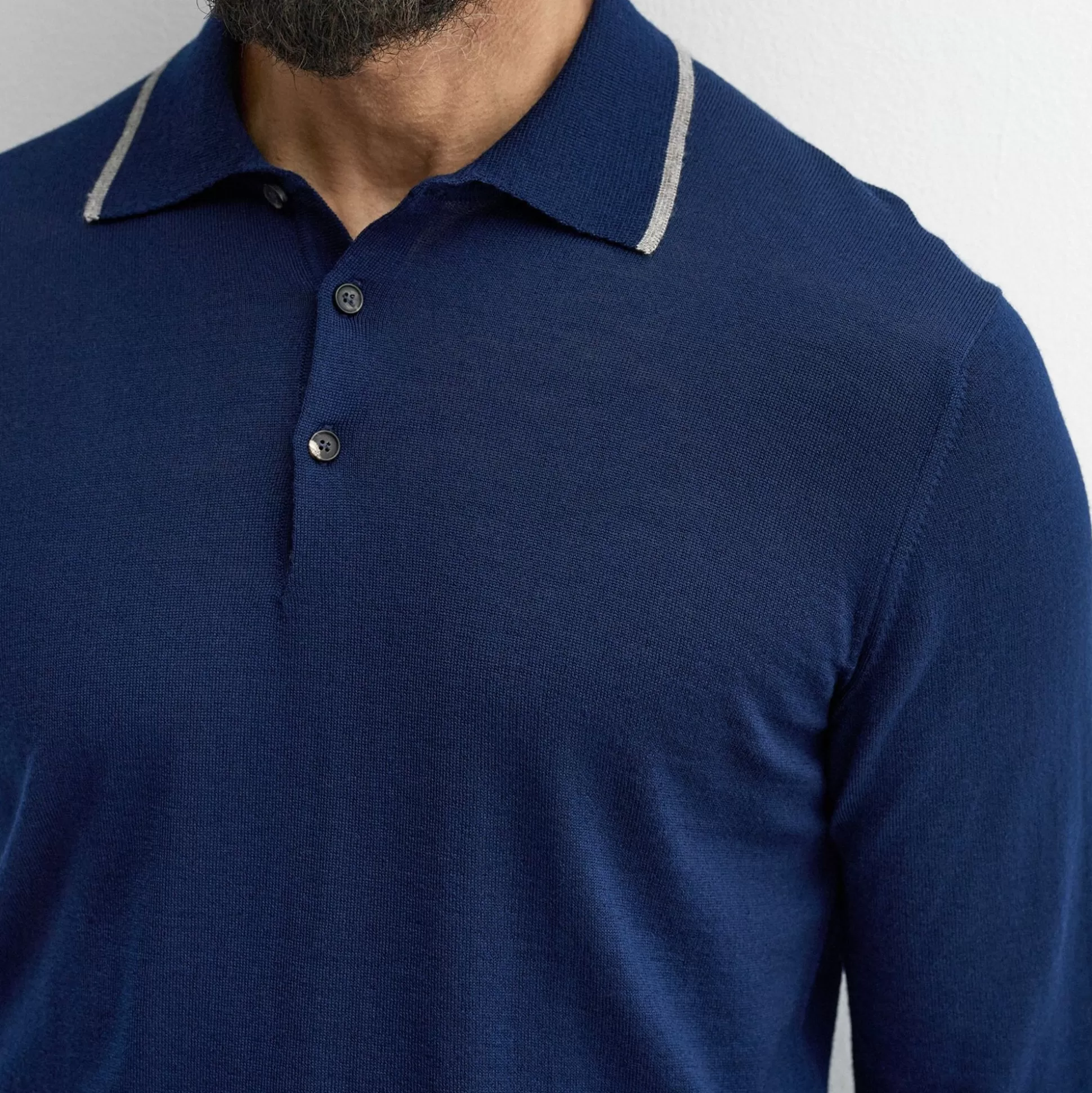 Pull Homme Sulby - Détails Marines Contrastés par Oliver Sweeney