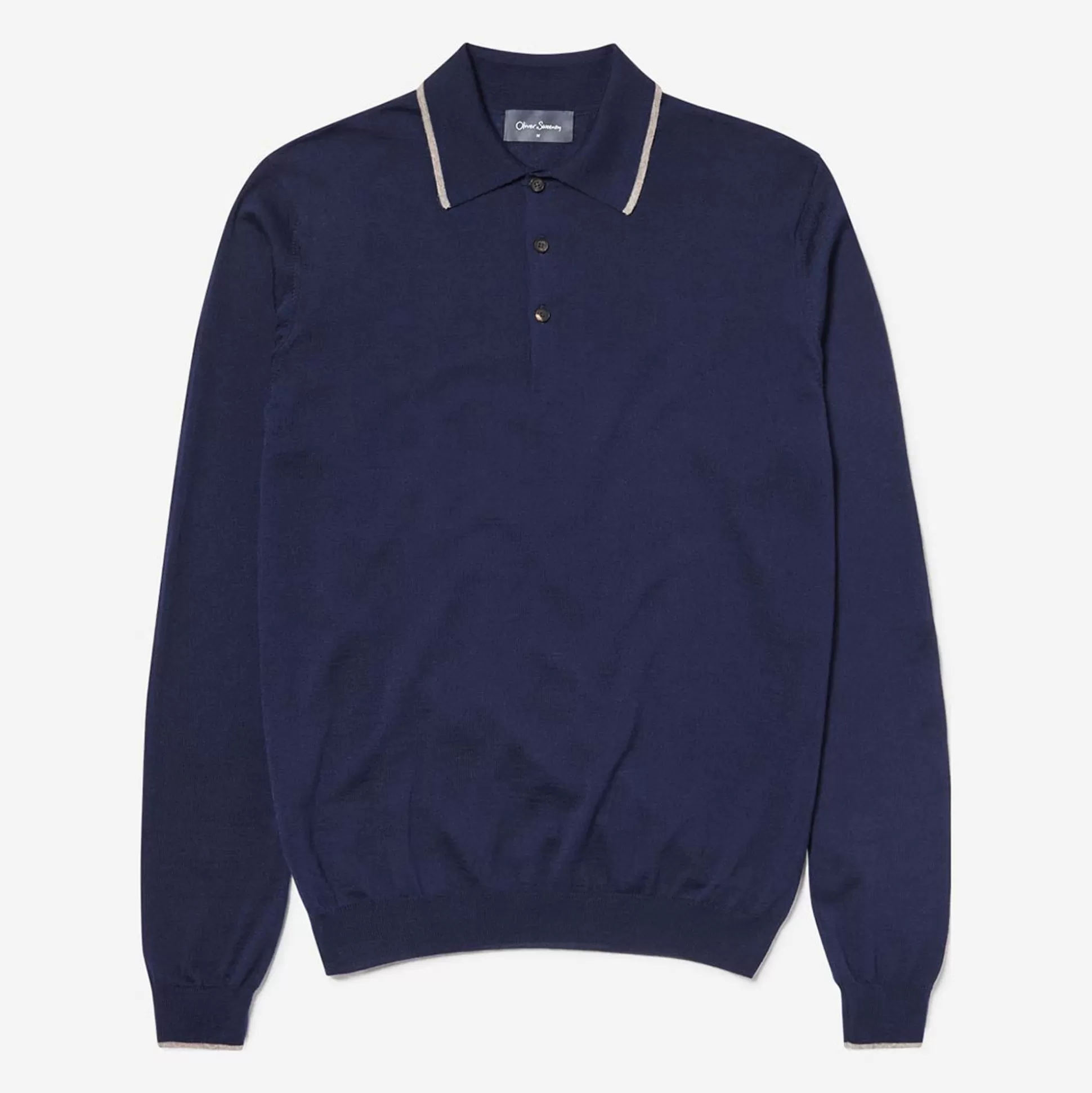 Pull Homme Sulby - Détails Marines Contrastés par Oliver Sweeney