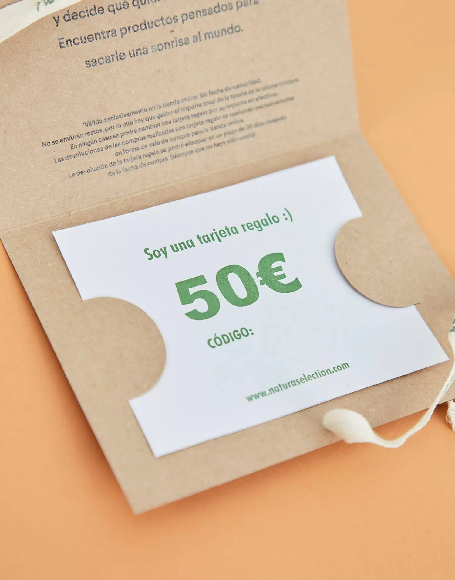 Carte Cadeau Élégante Natura Selection - 50€ Prête à Offrir (Format Physique)