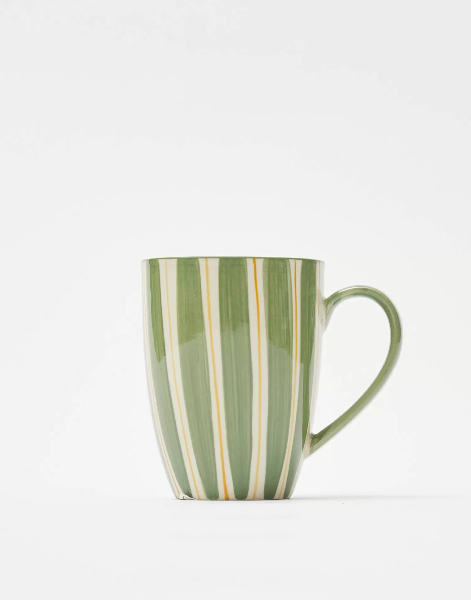 Élégante Tasse en Céramique Rayures - Collection Nature Bohème, Création artisanale