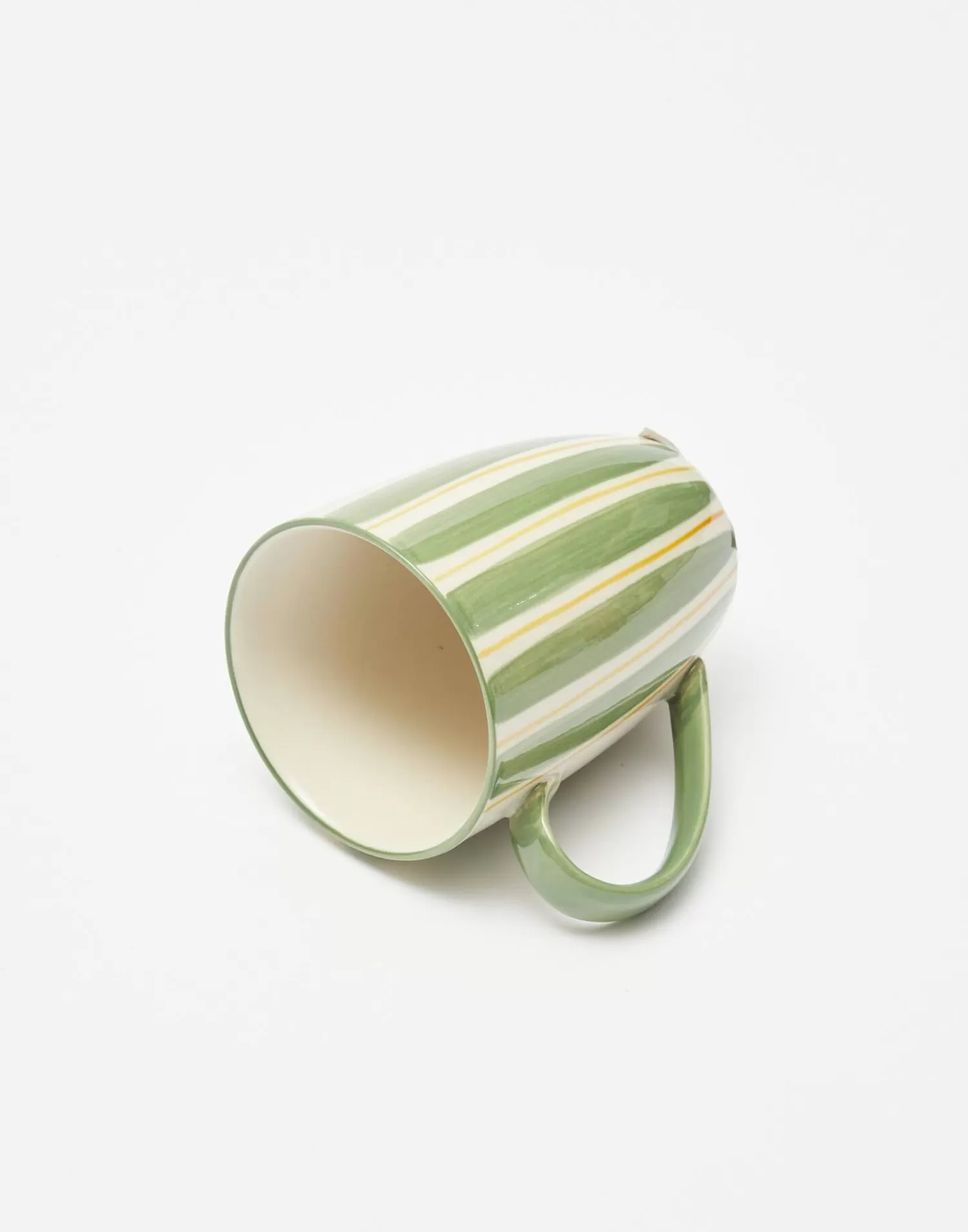 Élégante Tasse en Céramique Rayures - Collection Nature Bohème, Création artisanale