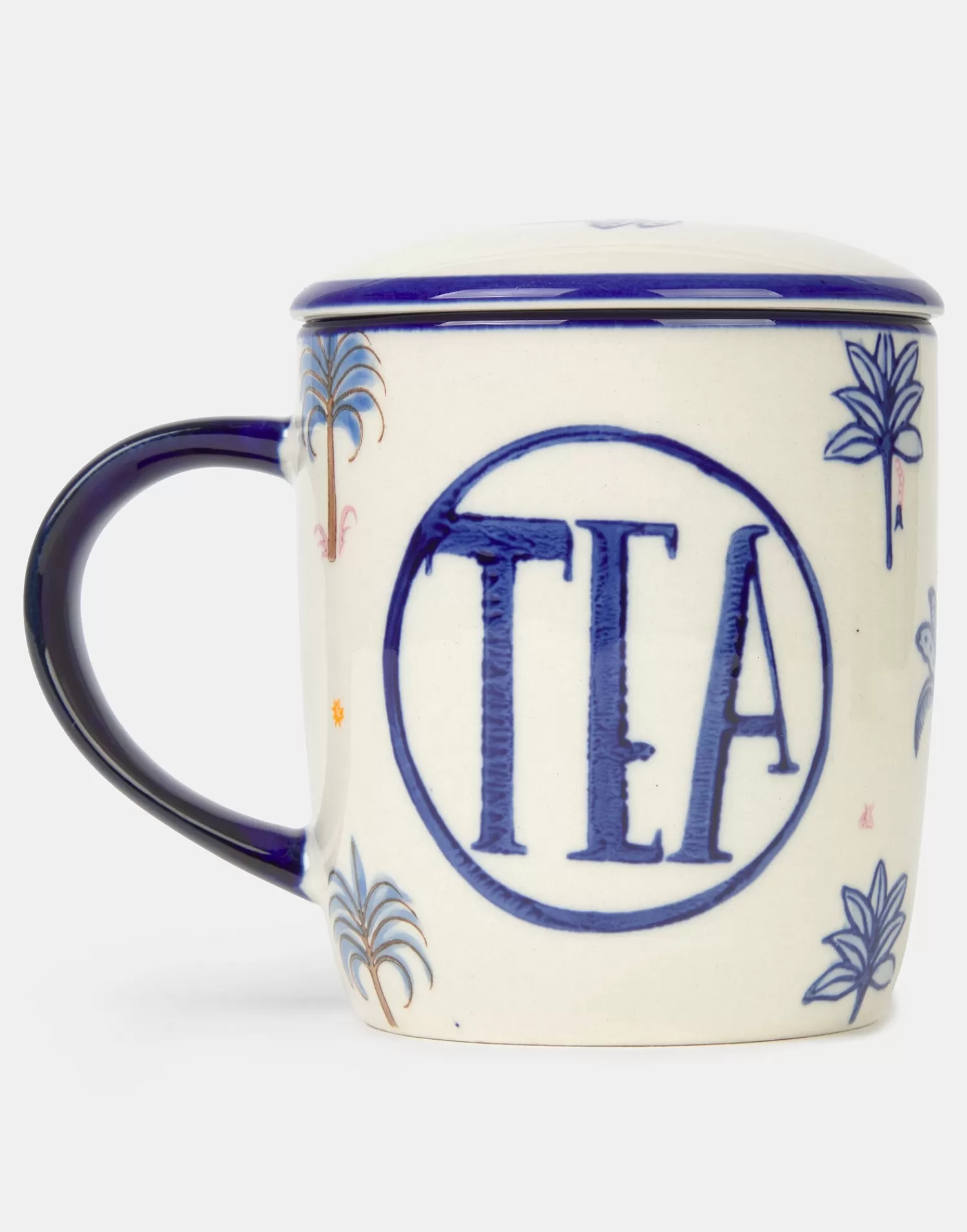 Tasse à Thé Artisanale en Céramique - Motif Palmeraies Tropicales pour Moments de Détente (Sélection Naturelle)