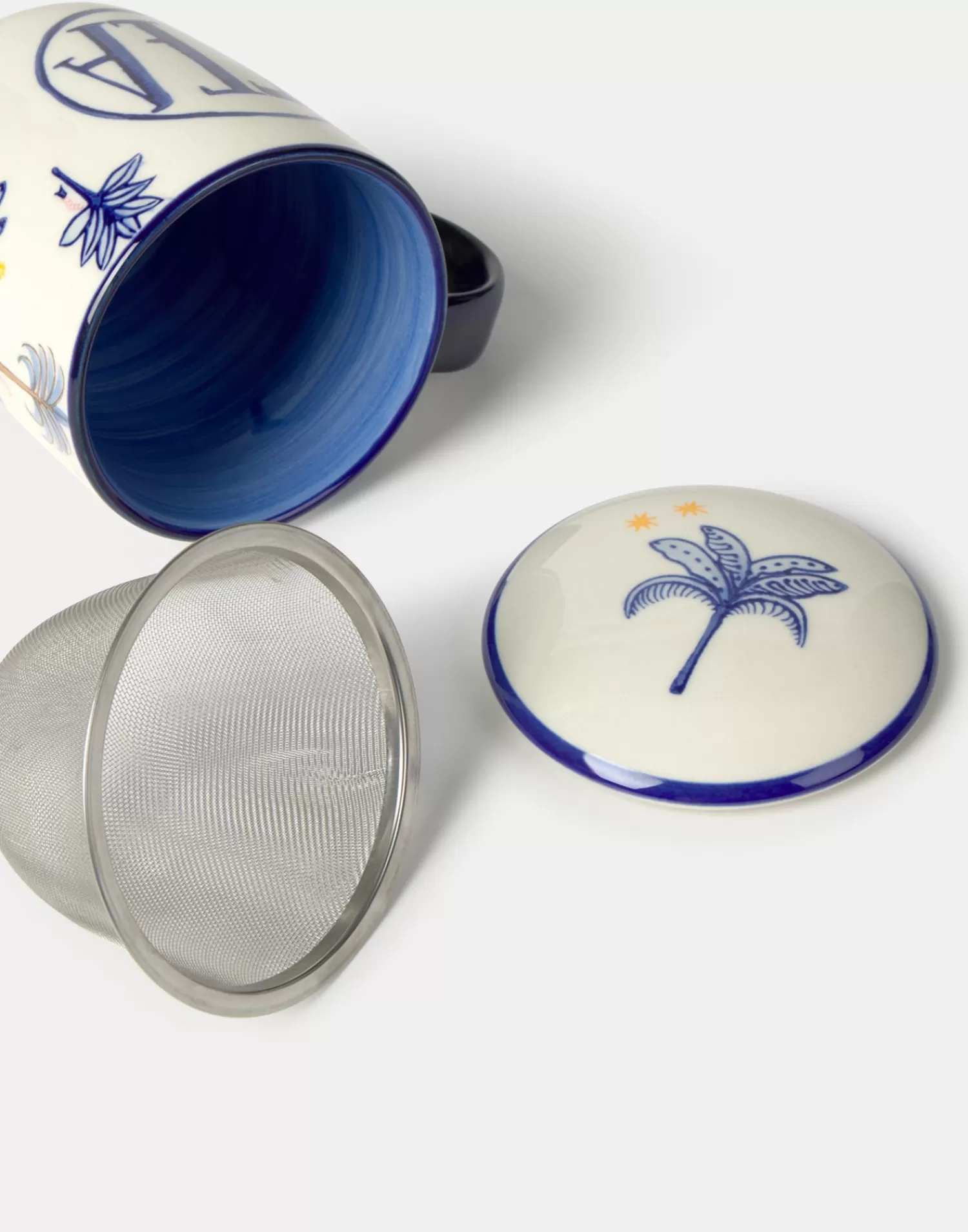 Tasse à Thé Artisanale en Céramique - Motif Palmeraies Tropicales pour Moments de Détente (Sélection Naturelle)