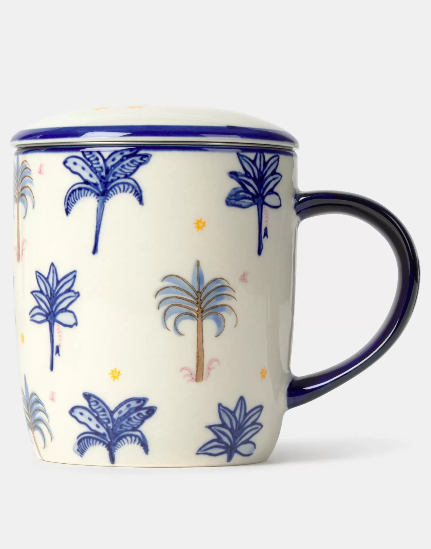 Tasse à Thé Artisanale en Céramique - Motif Palmeraies Tropicales pour Moments de Détente (Sélection Naturelle)