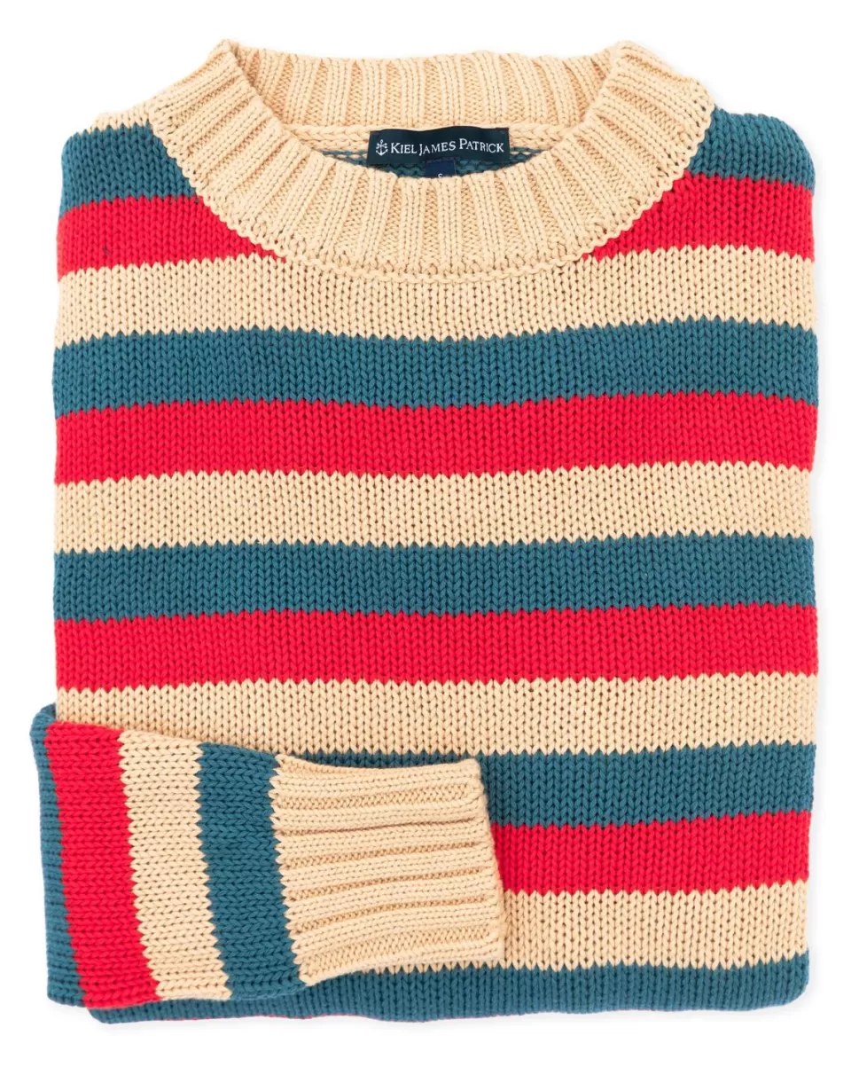 Pull Femme à Rayures Chatham par Kiel James Patrick - Laine Douce Décontractée