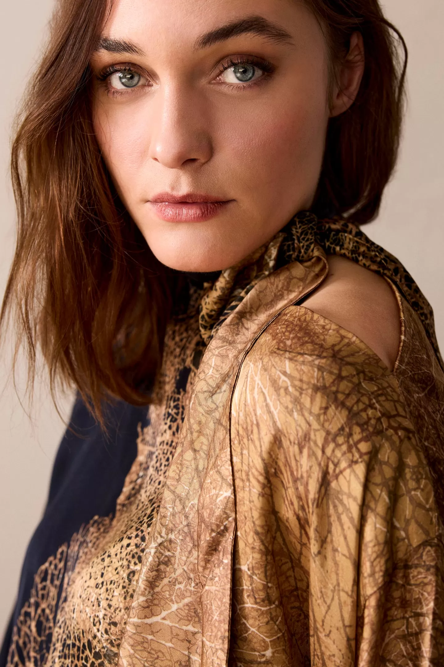 Élégant chemisier d'été à motifs feuillagés - Tendance bohème femme