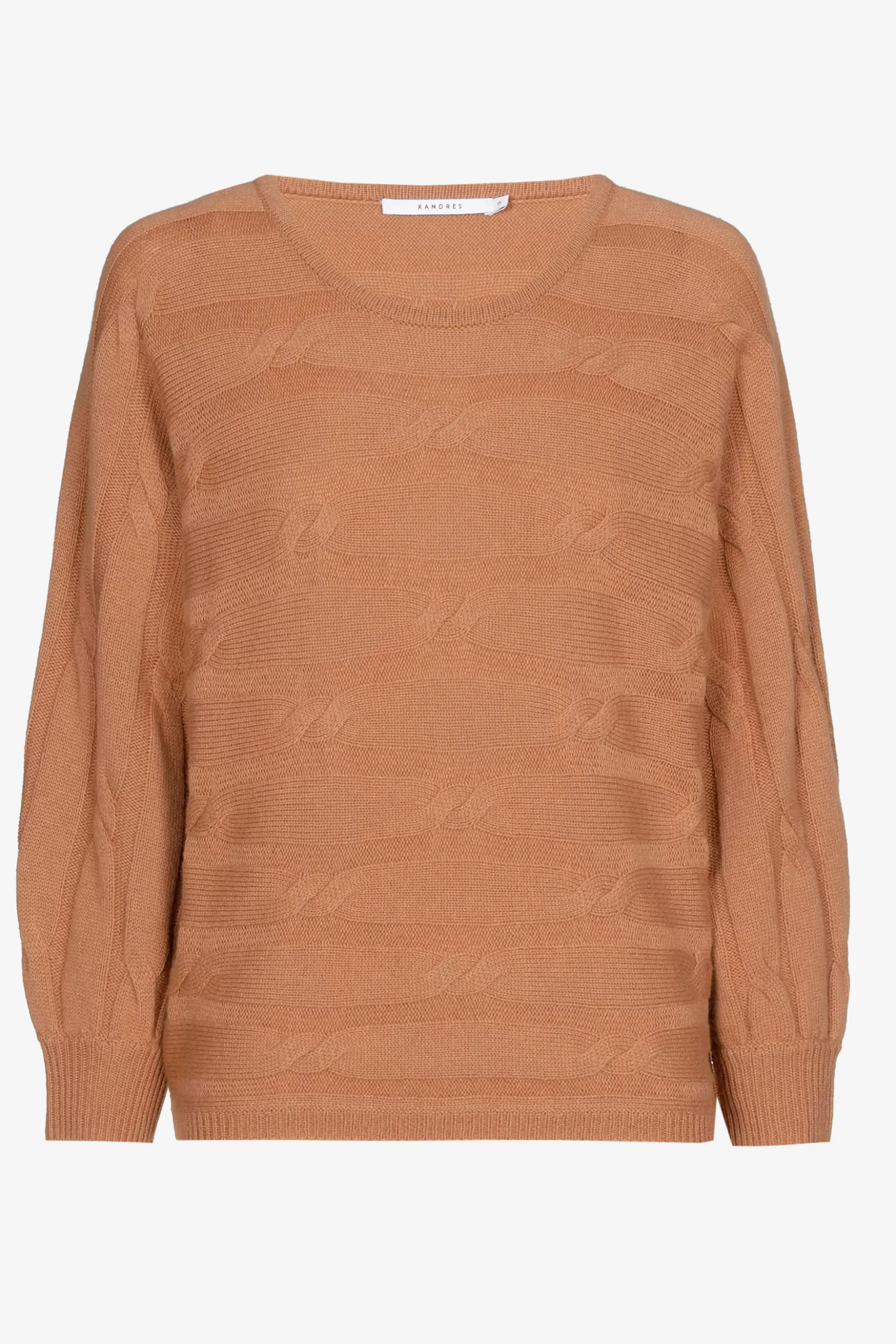 Pull féminin Xandres - Maille câble à motifs horizontaux | Collection Outlet

(Option alternative plus détaillée : 
Élégant pull en laine Xandres - Détail câblage horizontal stylisé | Promotion exclusive)