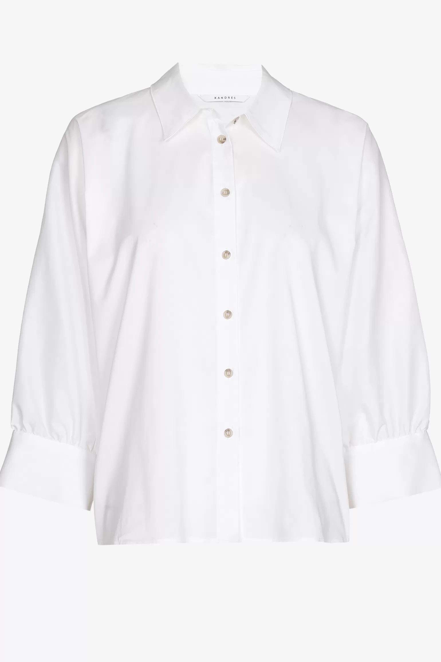 Blouse stylisée col chemisier - Coupe généreuse pour un look sophistiqué Xandres

（：，