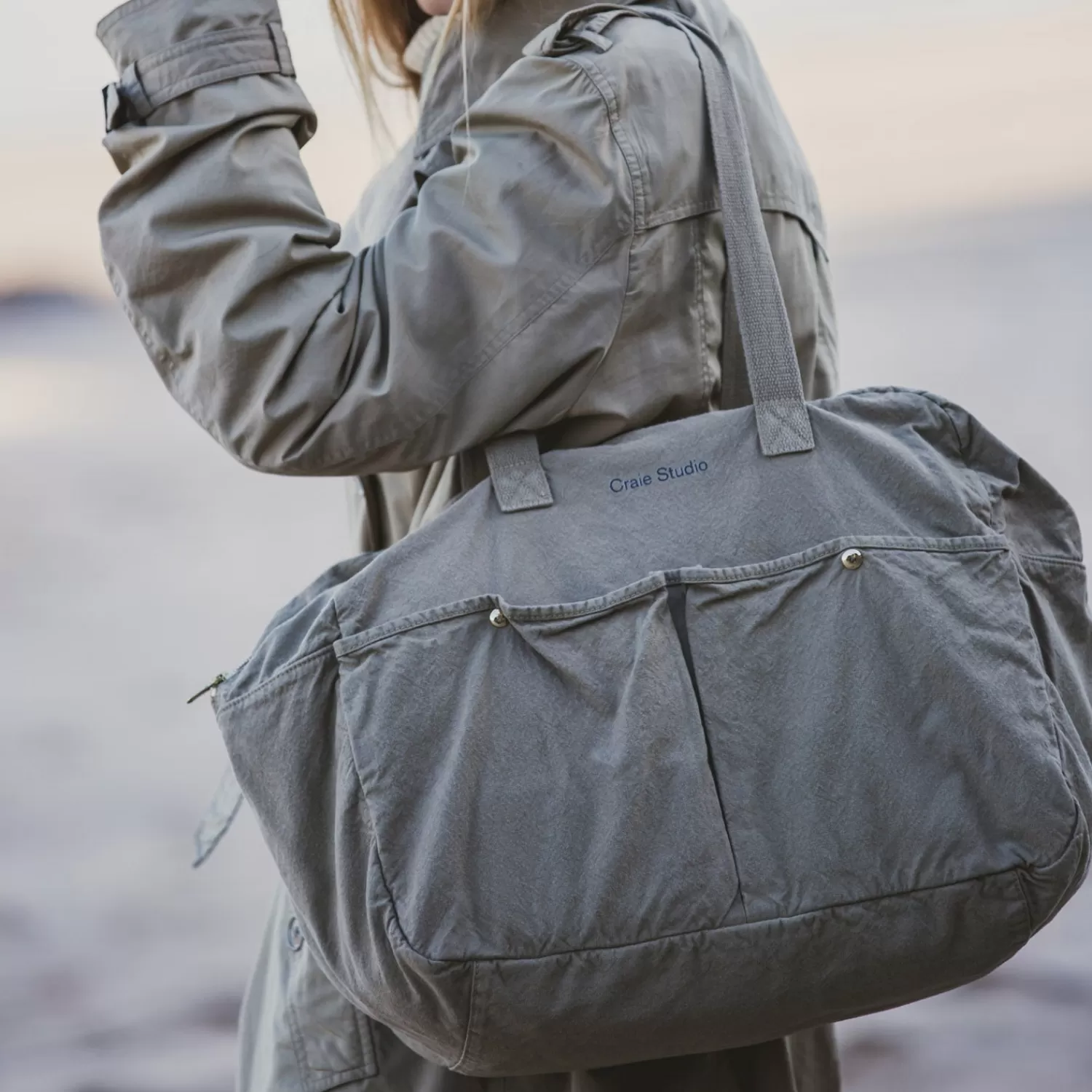 Week-End Élégant par Craie Studio : Sac Coton Souple en Teintes Noisette & Camel - Promotion Exclusive